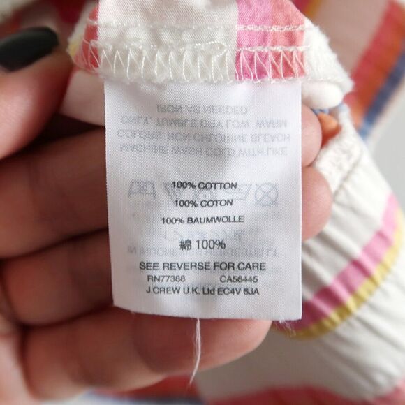 J.Crew Striped Short Sleeve Blouse - Size 00P - Picture 8 of 8